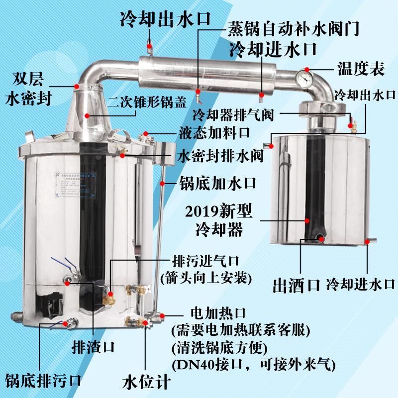 酿酒机 厂家直销酿酒设备家用白酒烤酒机器纯露机蒸酒器 白兰地