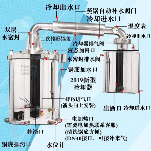酿酒机 厂家直销酿酒设备家用白酒烤酒机器纯露机蒸酒器 白兰地