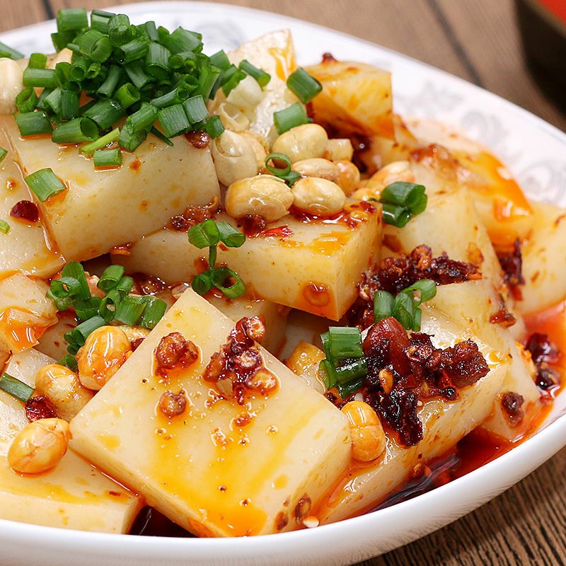 贵州特产米豆腐 米凉粉 街边凉拌小吃送足量折耳根辣椒可选包邮