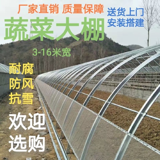 睢宁县 蔬菜大棚骨架 热镀锌钢管大棚  4-20米宽订制
