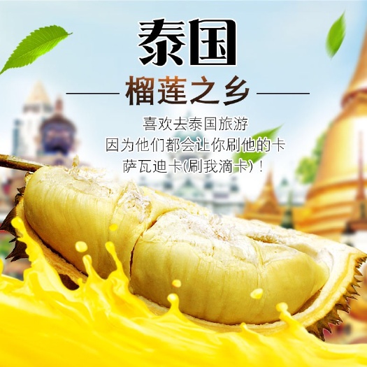 南宁泰国金枕榴莲 泰国金枕我们变身金枕头的优质搬运工，为吃货们从泰国搬来了当地