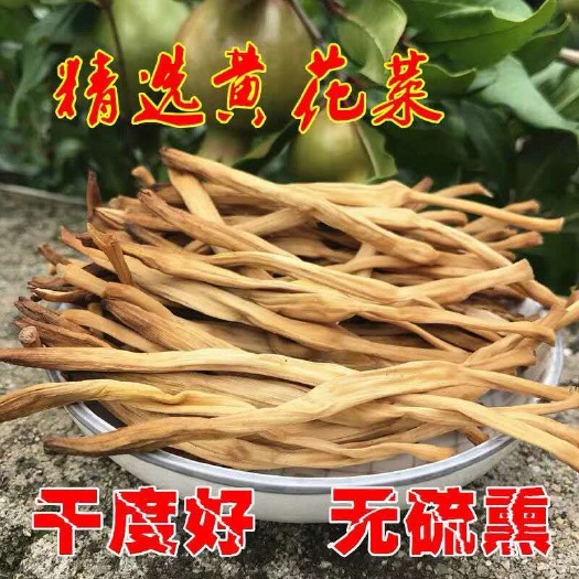 滕州市黄花菜 13.5斤/箱  大荔黄花菜 干黄花菜 直条黄花菜