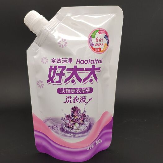 东光县 现货洗衣液空袋厂家 自立吸嘴袋塑料包装袋