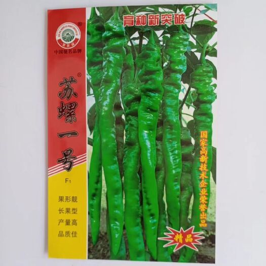 沭阳县苏螺一号辣椒种子中早熟长果型果形靓辣味中等产量高螺丝椒种子