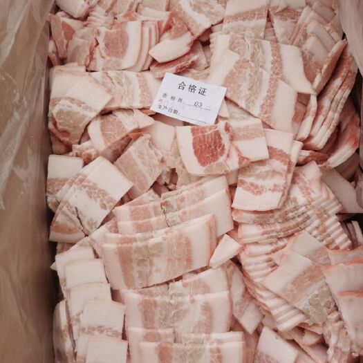 南京 生鲜冷冻猪肉片五花肉片一箱净重20斤食堂快餐店食材所有地区包
