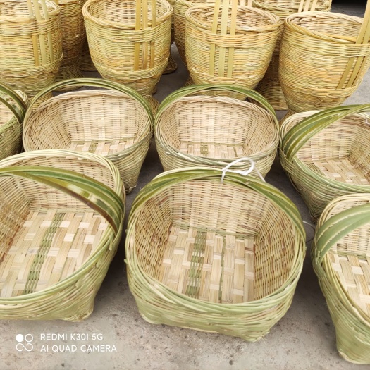 贵州纯手工竹编竹制品竹篮收纳篮花篮篮采集水果蔬菜茶叶花生篮