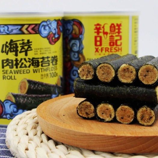 肉松蛋卷  一件代发嗨萃肉松海苔蛋卷夹心脆儿童孕妇网红休闲零食即食