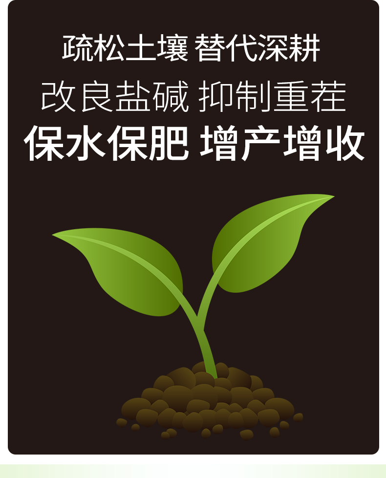土壤改良肥松土精土壤改良剂疏松剂调理剂板结盐碱重茬免深耕松