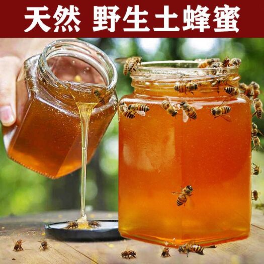 蜜蜂  山里土蜜蜂，由蜜蜂采集所有百花。