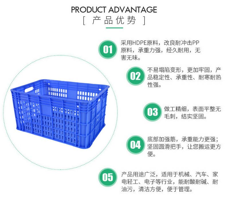 塑料筐  水果箩铁耳蔬菜箩水果筐周转箩筐胶框运输周转箱