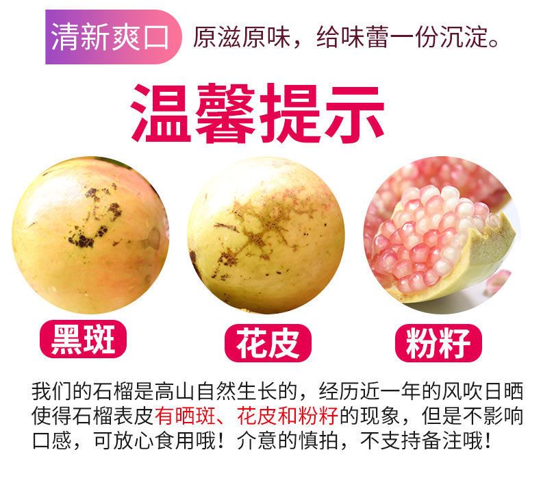 四川突尼斯软籽石榴不吐籽特大甜石榴当季新鲜水果中秋送礼包邮