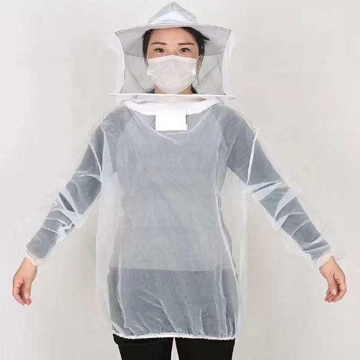 长葛市 夏季防蜂服透气养蜂专用防蜂衣服养蜜蜂工具防蚊防蜇带帽子空调服