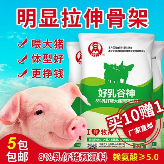 诸城市 猪饲料正大8%预混料防拉稀高赖氨酸鱼粉小猪饲料猪场专用