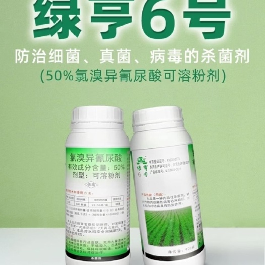 寿光市绿亨6号50%氯溴异氰尿酸软腐霜霉病白野火病杀菌剂900g