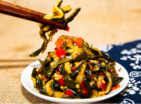 腌黄瓜 湘里黄瓜，农户自晒黄瓜条