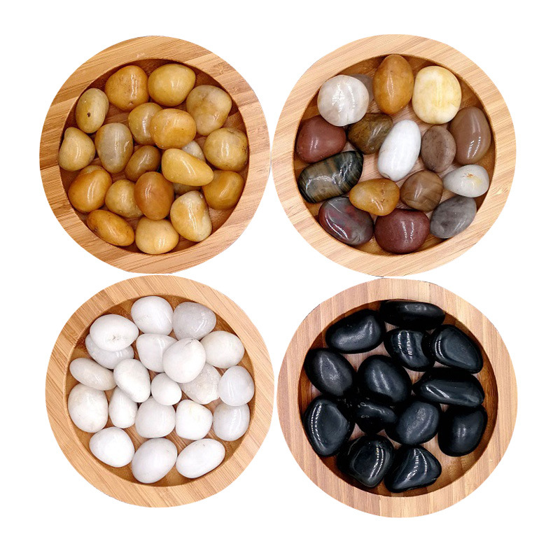 毛石  天然精抛光鹅卵石五彩石小石子花卉鱼缸园林铺路石