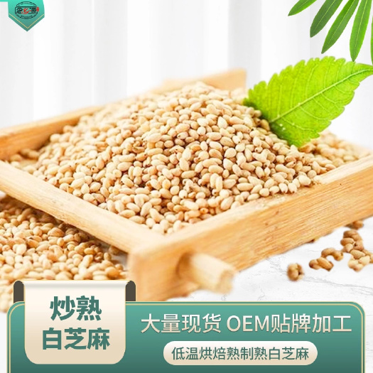 利辛县批发低温烘焙炒熟白芝麻 熟白芝麻 五谷杂粮 五谷磨坊粉原料