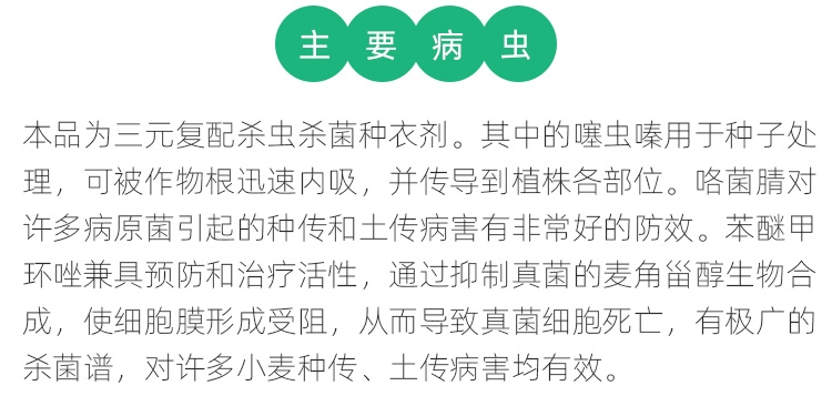 拌种剂先正达酷拉斯27%苯醚咯噻虫小麦金针虫散黑穗病花生根腐