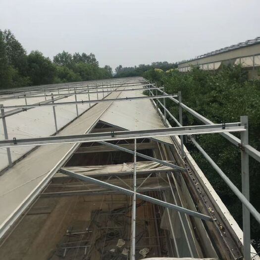 北京玻璃温室大棚  出售3200平方二手温室大棚，中空玻璃，顶部阳光板