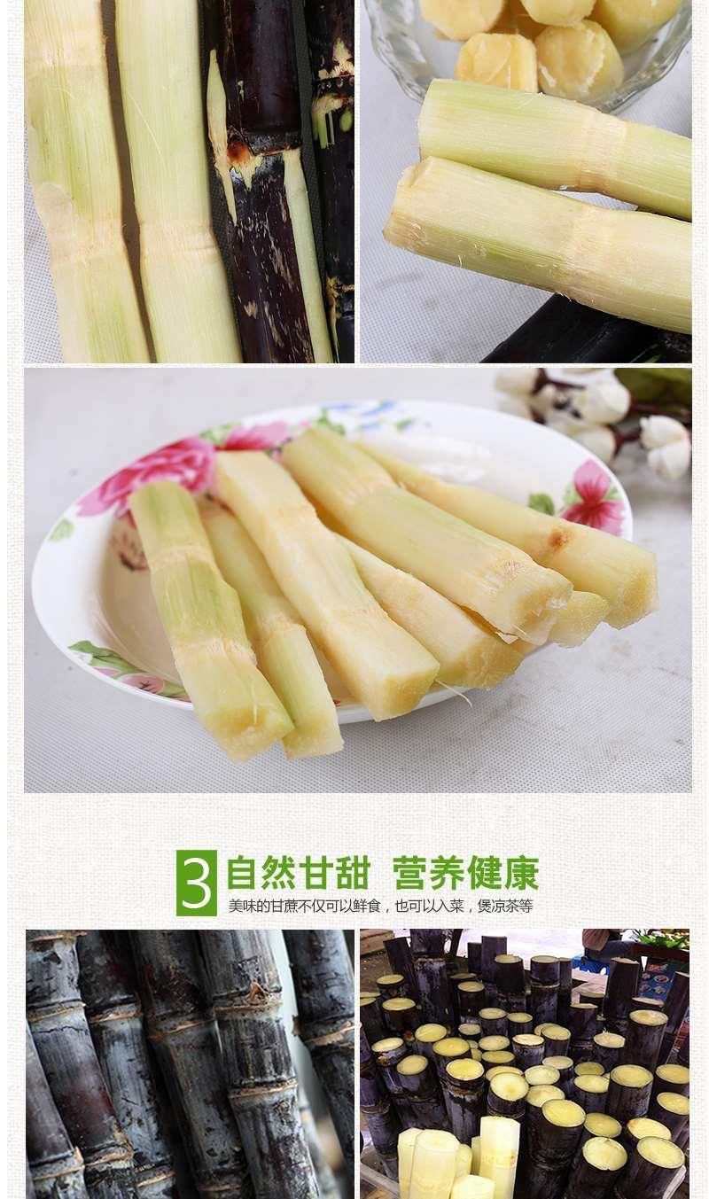 广西黑皮甘蔗新鲜当季水果清甜多汁糖果杆蔗水果整箱特产包邮