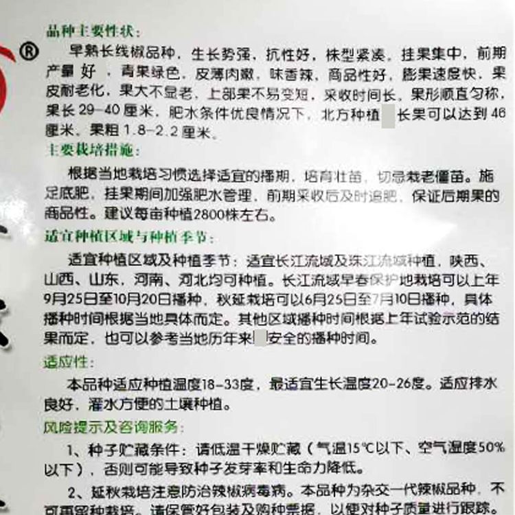 辣椒種子 早熟長線椒種子 皮薄味辣采收期長春秋播種