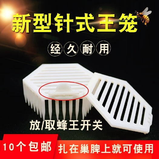 长葛市 蜜蜂王笼双层针式塑料囚王笼介王笼多功能控王笼养蜂专用包邮十个