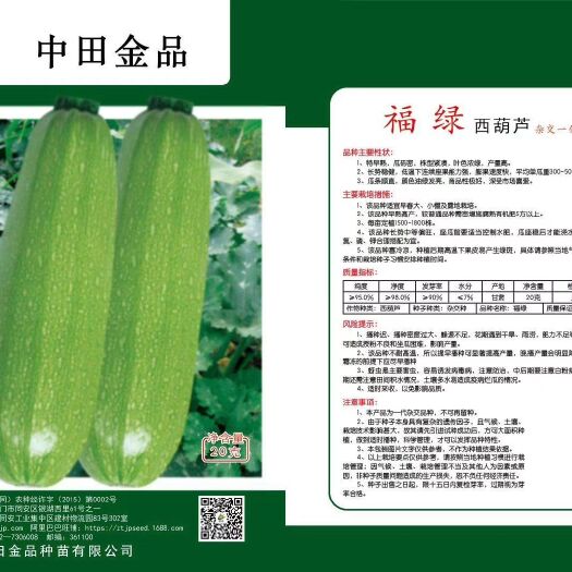 厦门绿皮西葫芦种子 福绿西葫芦种子