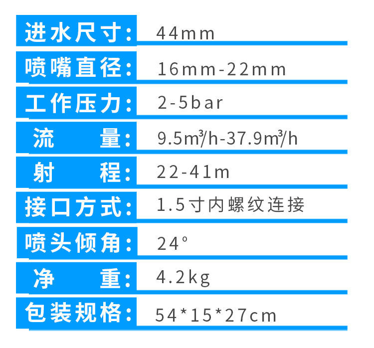 喷灌浇地设备，40型高速涡轮增压雾化喷枪，节水灌溉喷灌机