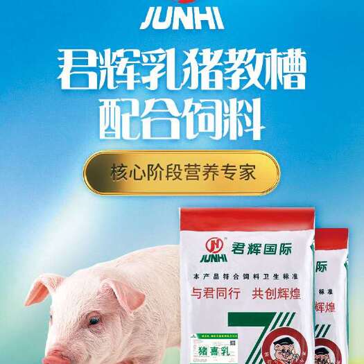 长沙县乳猪配合饲料  乳猪教槽配合饲料猪喜乳，乳猪断奶前2周