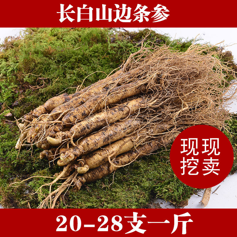 长白山人参  长白山带土鲜人参一斤包邮现挖现卖煲汤泡酒