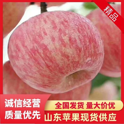 沂水县【正宗红富士苹果条纹片红红富士口感脆甜，质量保证，全部手选，