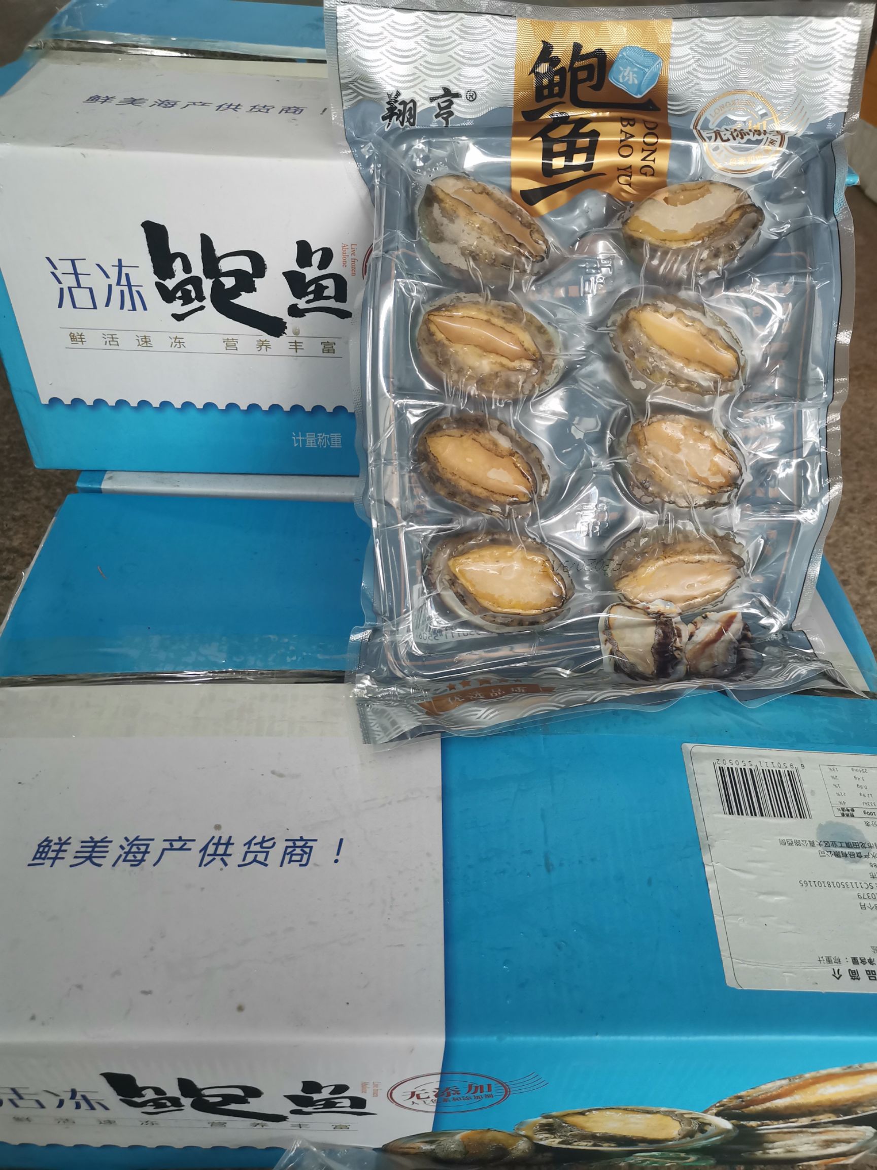 半纹鲍  鲍鱼 熟冻鲍鱼 一手货源 6粒、8粒、10粒