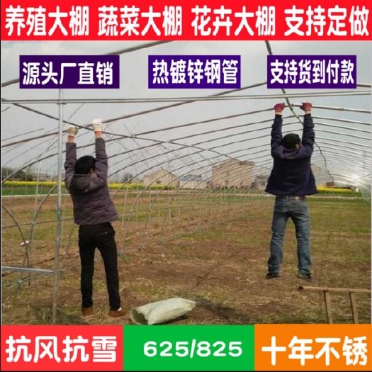 新沂市钢管大棚 大棚钢管骨架温室大棚用品养殖种植蔬菜大棚全套保温连体连栋配件