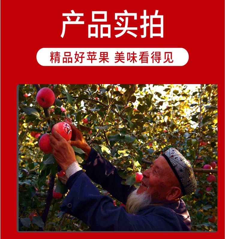 阿克苏红旗坡冰糖心苹果产地直销，落地配、整车批发，一件代发