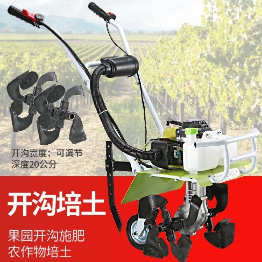 莱州市微耕机小型农用机械家用大功率耕地翻土锄草汽油开沟旋耕机