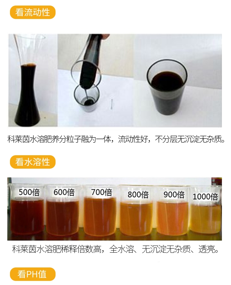 着色增甜科莱茵腐植酸叶面冲施肥水溶肥料蔬菜瓜果着色增甜