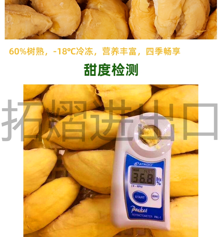 冻榴莲  一手货源大量批发泰国榴莲果肉 榴莲 榴莲冻肉