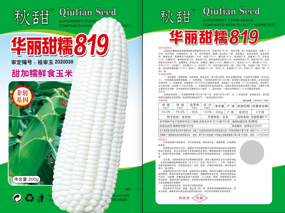 玉米种子 白甜糯，白糯种子准备发货