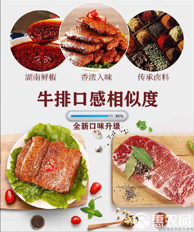 辣素肉  手撕素牛排素肉零食特产小吃麻辣素食牛肉辣条大豆蛋白