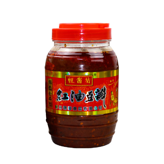 成都四川恒酱坊红油豆瓣酱批发摆摊江湖产品瓶装辣椒酱调味料