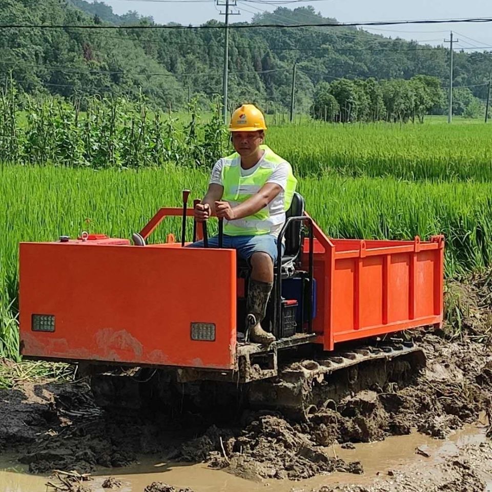 自卸车  爬山虎运输车小型履带式运输车载人农用搬运车 手扶爬山虎