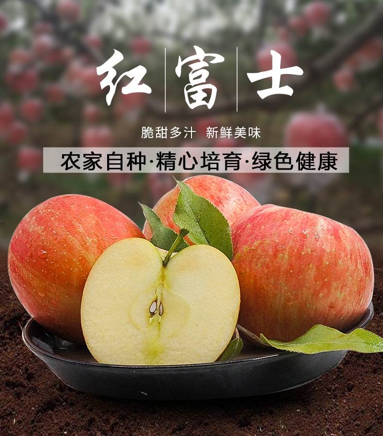 山西冰糖心丑苹果产地直供一件代发包邮