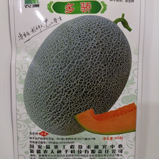 临沂厚皮甜瓜种子  中熟，果实椭圆形，单瓜重3-3.5公斤，中心糖度16%，