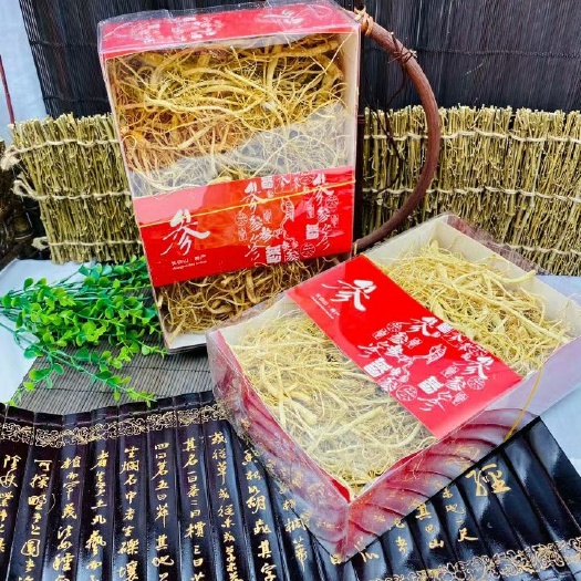 敦化市人参  白参须 长白山  盒装 包邮 足干！不满意包退一斤