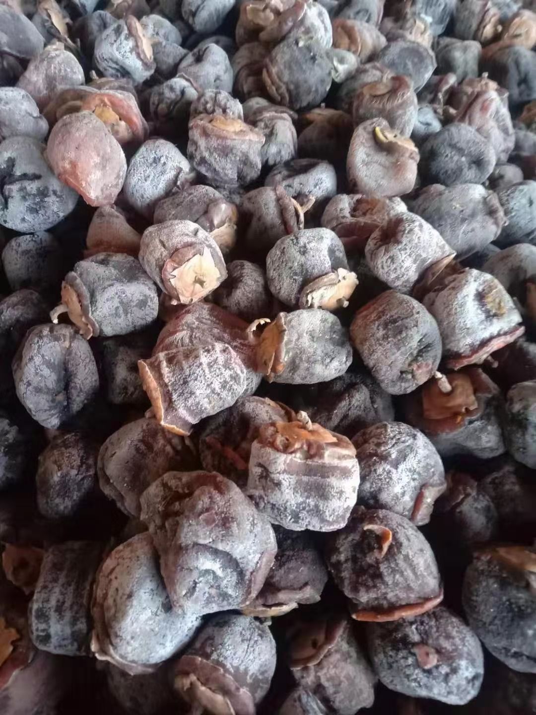  自然上霜个大柿饼供应中