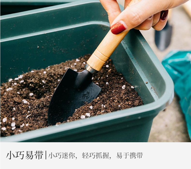 园艺大三件套盆栽小铲子花园小铁铲室内花卉盆栽松土种花种菜工具