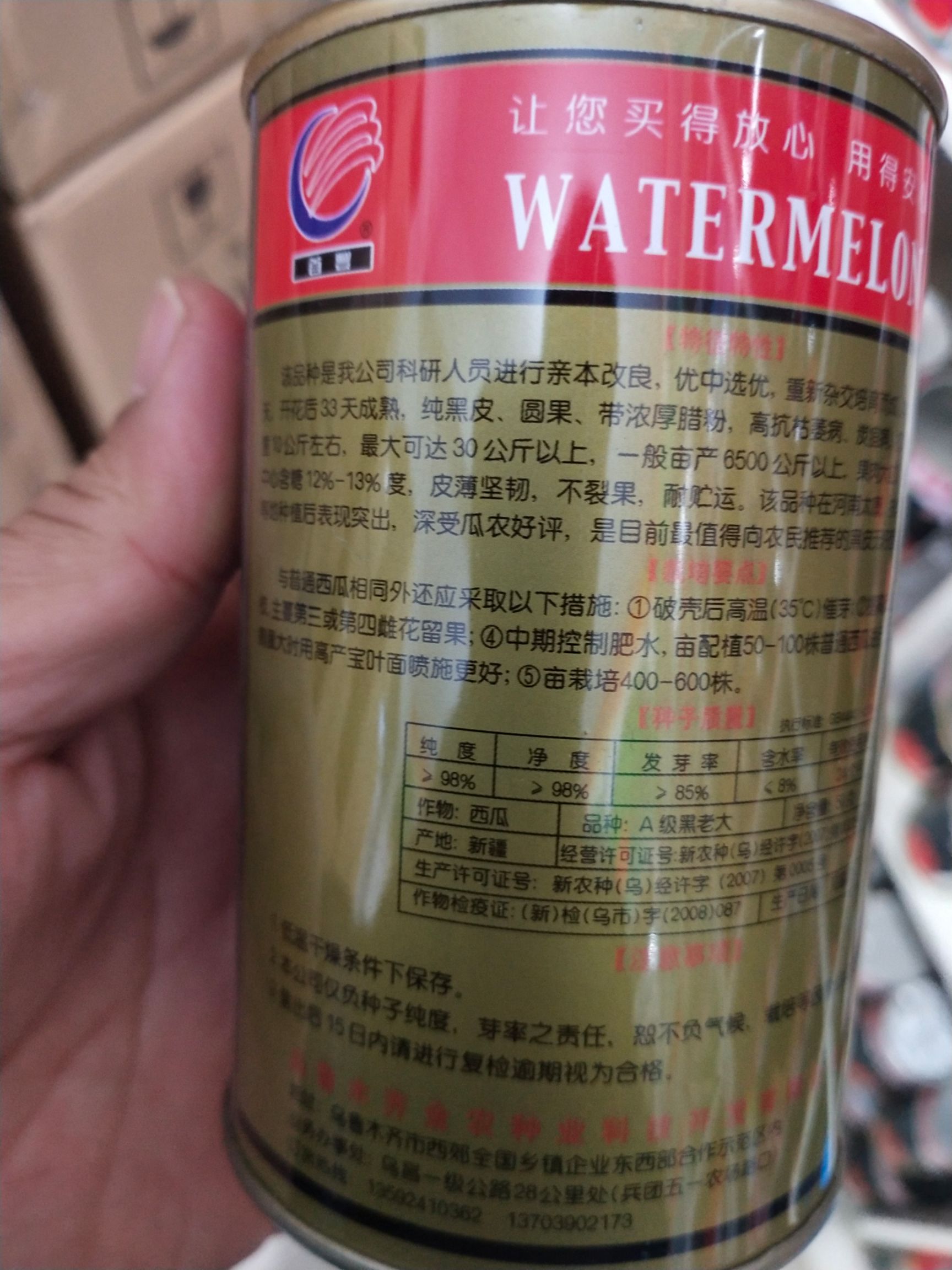 黑皮西瓜种子  无籽西瓜种子 黑老大 黑蜡粉厚 耐运输