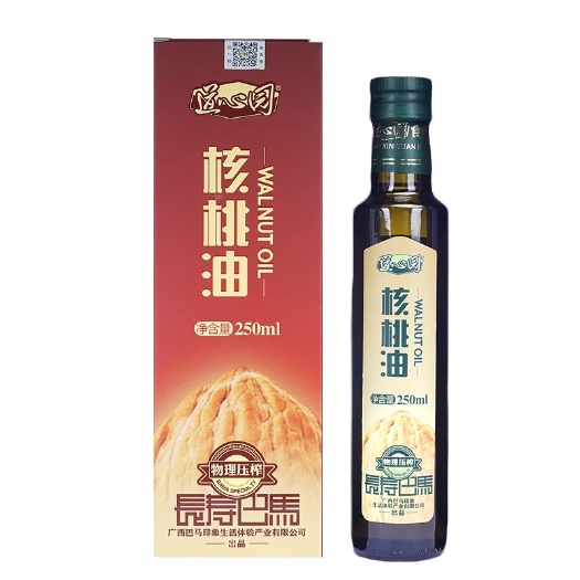 南宁有机核桃油  核桃的油脂含量居所有木本油料之首，有“树上油库”的美誉