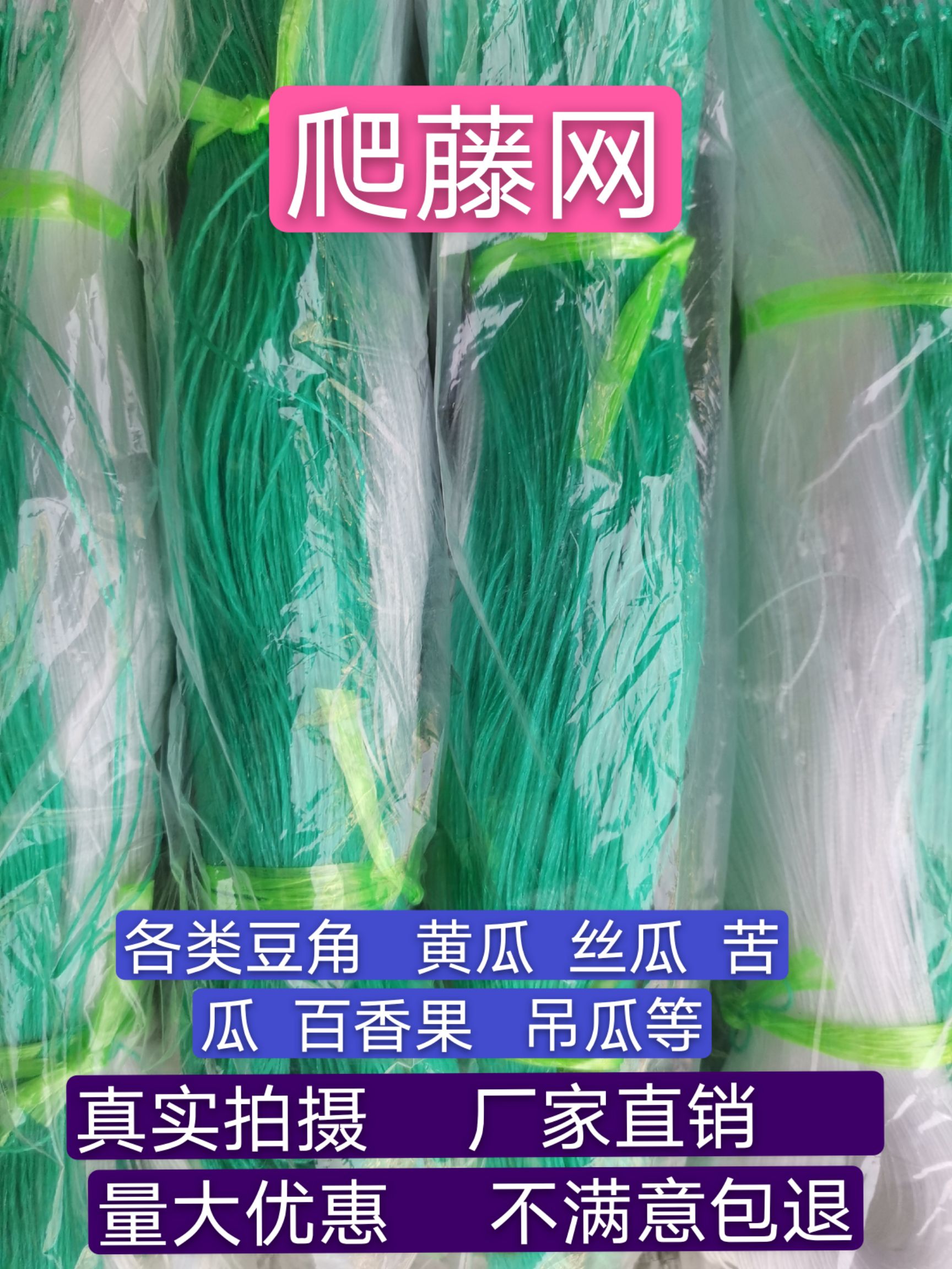 爬藤网粗六股黄瓜苦瓜丝瓜豆角网种植攀爬网吊瓜网农业用网