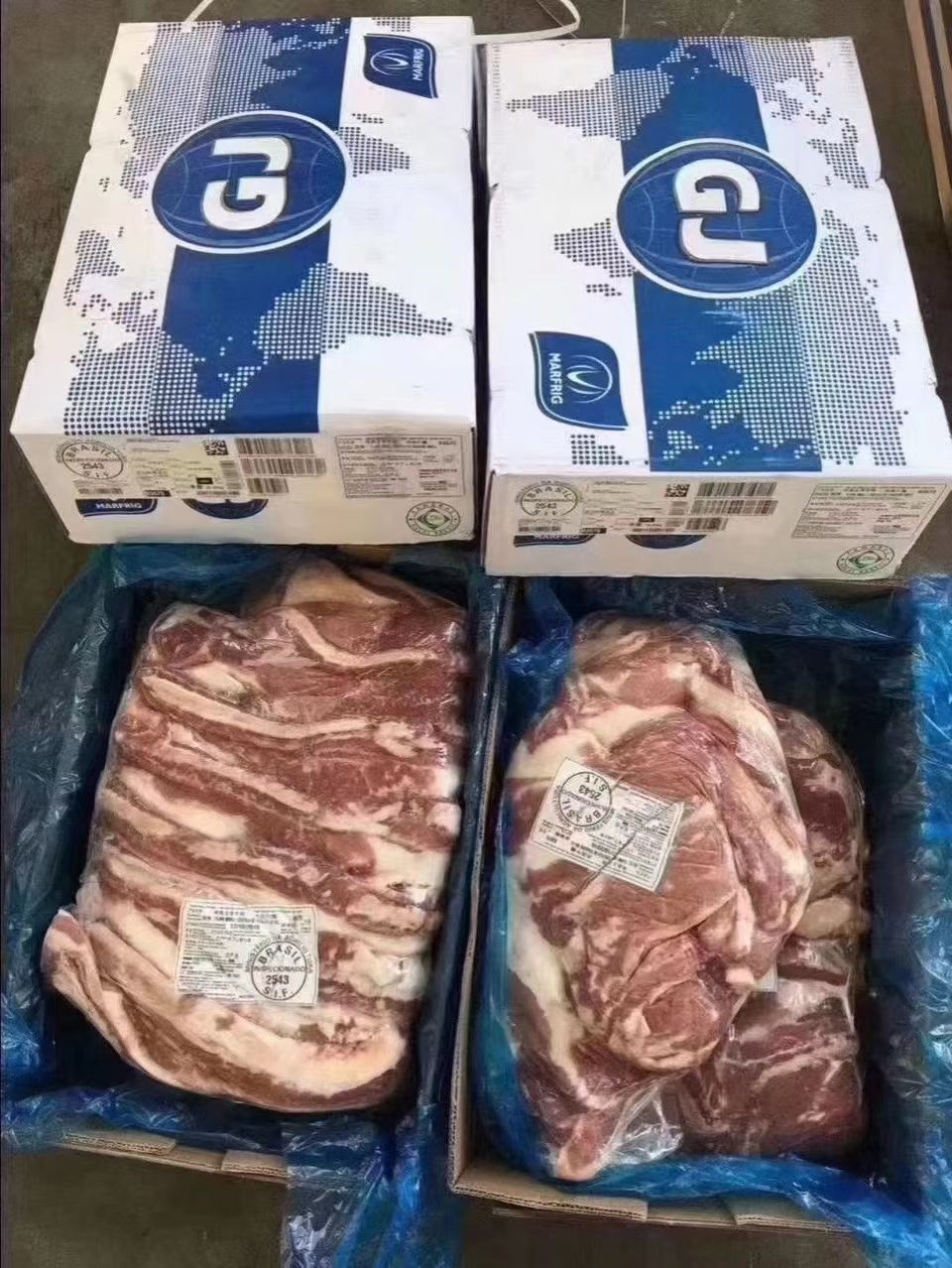 巴西牛腩，又名胸腩连体，腹腩，带肋条肉，适合炖煮，红烧，